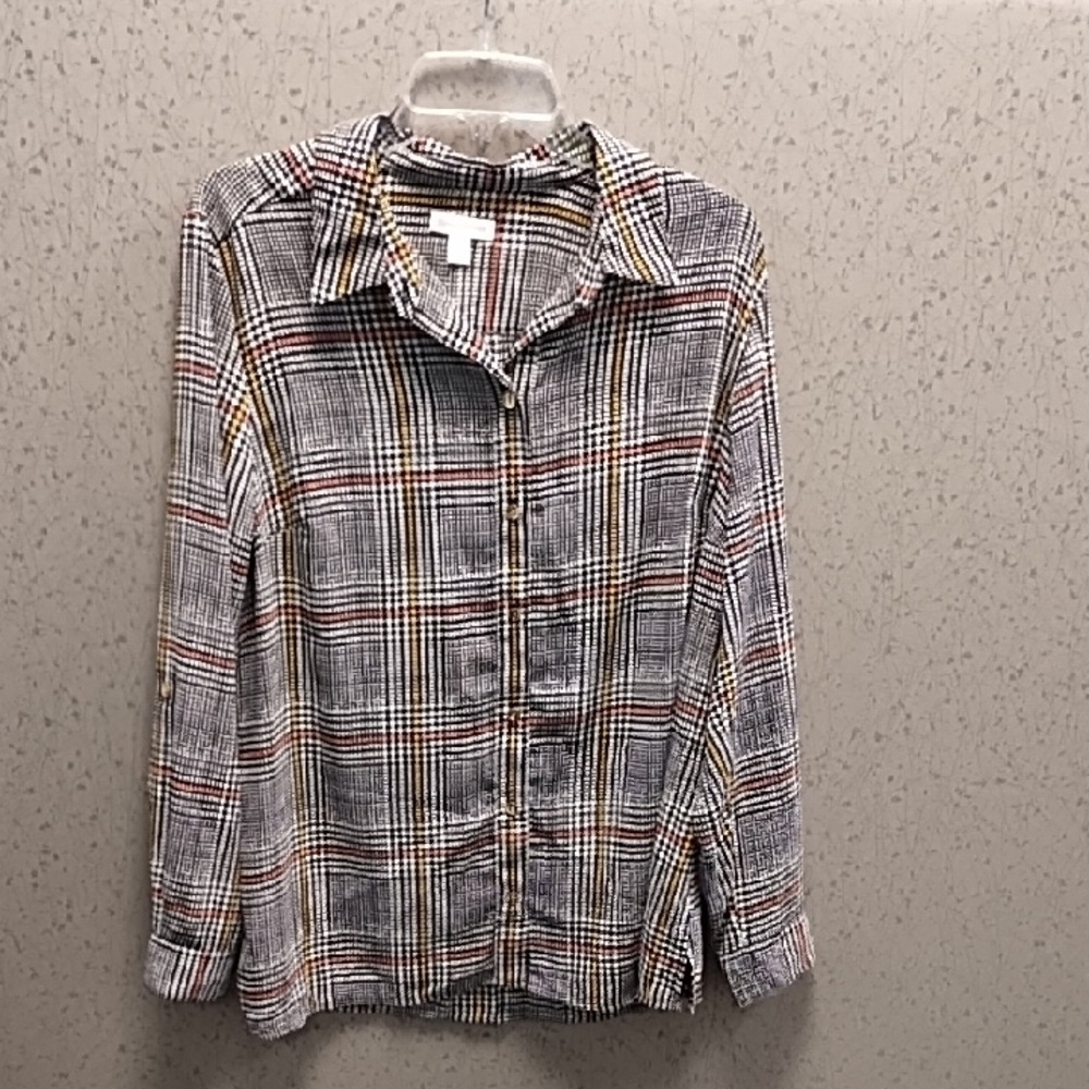 Houndstooth blouse by charter club L